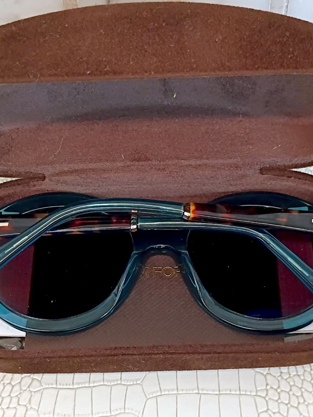 Tom Ford Seraphina FT1088 90E Transparent Blue Sunglasses - Picture 8 of 16